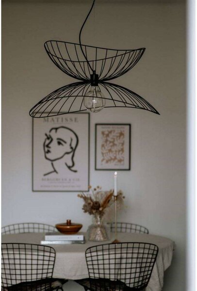 Globen Lighting závesné svietidlo RAY, čierne, Ø 70 cm, Čierna, Obývacia izba / jedáleň, kov, Moderný, Závesné svietidlo
