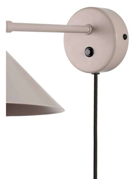 Globen Lighting Nástenné svetlo Cannes, béžové, Ø 20 cm, Krémová / jantárovo žltá, Obývacia izba / jedáleň, kov, Škandinávsky, Nástenné svietidlo
