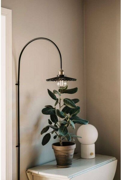Globen Lighting nástenné svetlo COBBLER, sivá, výška 150 cm, Hliník / sivá / zinok, Obývacia izba / jedáleň, Sklo, Vintage, Nástenné svietidlo