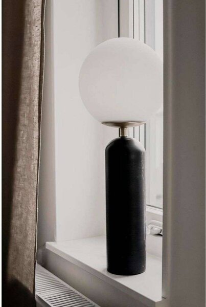 Globen Lighting stolová lampa Torrano, čierna, výška 53 cm, Čierna, Obývacia izba / jedáleň, Kameň, Dizajn, Stojacie svietidlo