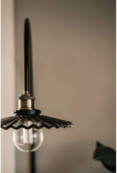 Globen Lighting nástenné svetlo COBBLER, sivá, výška 150 cm, Hliník / sivá / zinok, Obývacia izba / jedáleň, Sklo, Vintage, Nástenné svietidlo