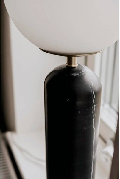 Globen Lighting stolová lampa Torrano, čierna, výška 53 cm, Čierna, Obývacia izba / jedáleň, Kameň, Dizajn, Stojacie svietidlo