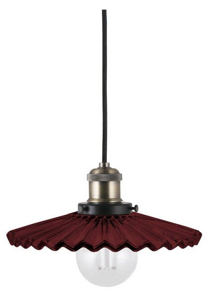 Globen Lighting závesné svietidlo COBBLER, tmavočervené, Ø 25 cm, Červená, Obývacia izba / jedáleň, Sklo, Vintage, Závesné svietidlo