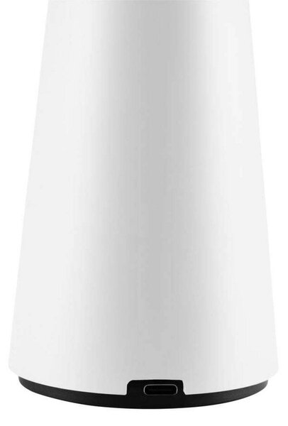 Globen Lighting Akumulátorová stolová lampa Cannes, biela, 26 cm IP44, Biela / opálová, Obývacia izba / jedáleň, Plast, Škandinávsky, Stojacie svietidlo