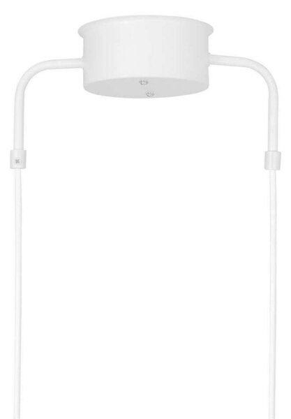 Globen Lighting závesné svietidlo CURVE 5, biela, 5-pl., 165 cm, Biela / opálová, Obývacia izba / jedáleň, kov, Vintage, Závesné svietidlo