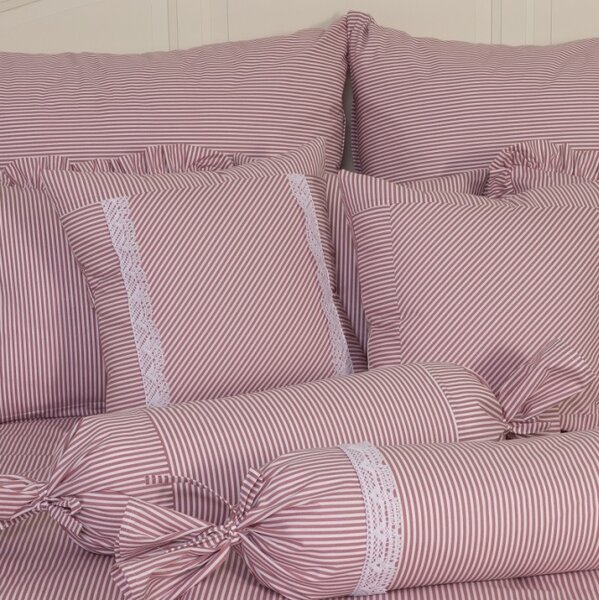 Zdeňka Podpěrová Posteľné obliečky jemný ružový prúžok Bavlna 2x70x90,1x200x220 cm