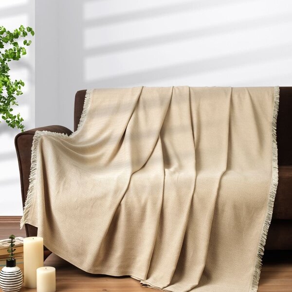 Denizli Concept Jemný tkaný prehoz na pohovku aj posteľ SANDY bežový bežová 210x230 cm