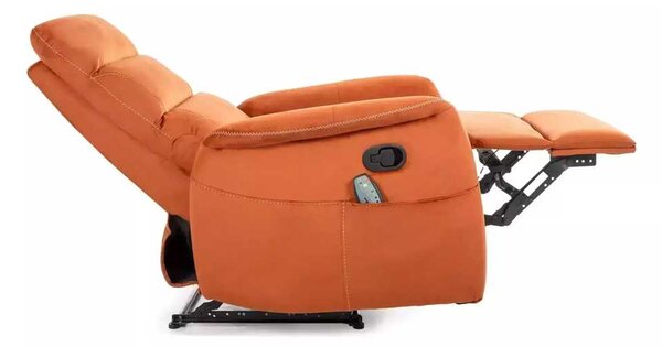 Masážne kreslo Vinci Velvet, oranžová