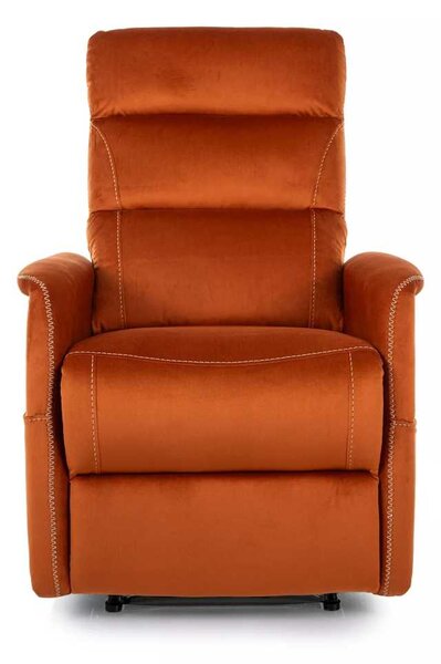 Masážne kreslo Vinci Velvet, oranžová