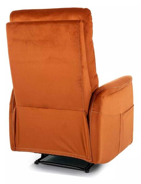 Masážne kreslo Vinci Velvet, oranžová