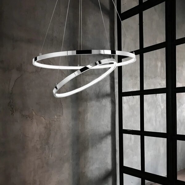 LED luster Aria 85W 60 chrome stmievateľné