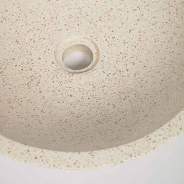 Umývadlo z terrazzo Kave Home Sunday, ø 40 cm
