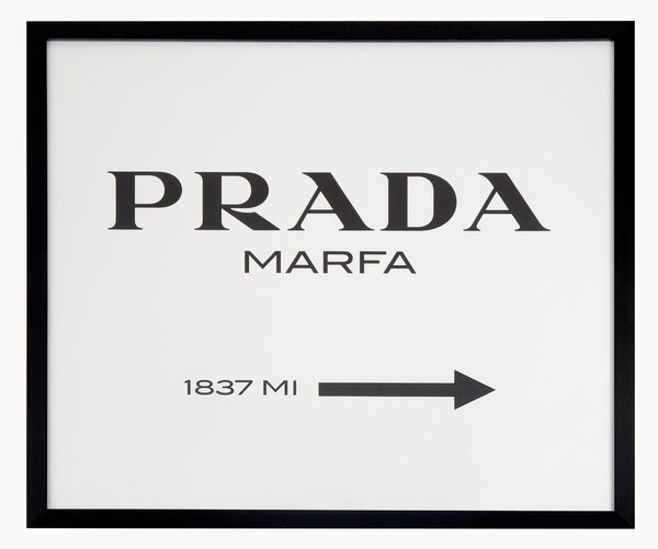 Nástenná dekorácia's rámom Prada Marfa
