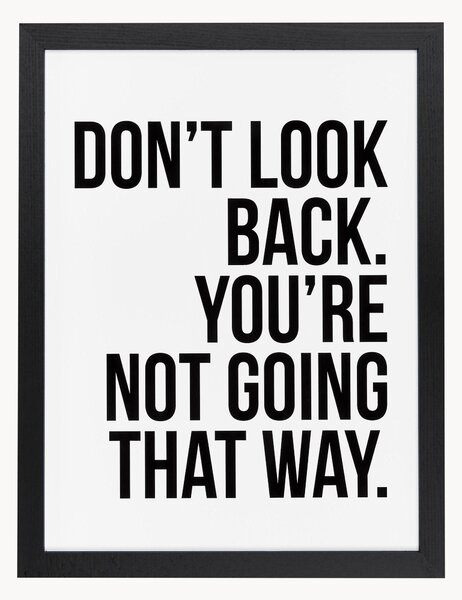 Nástenná dekorácia's rámom Don't Look Back