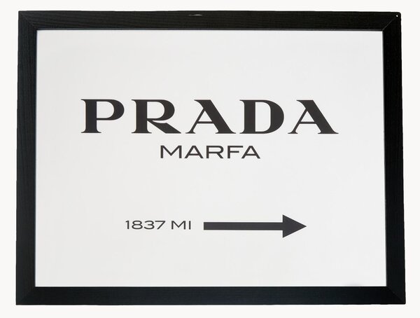Nástenná dekorácia's rámom Prada Marfa