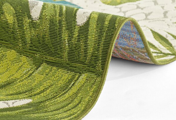 Hanse Home Kusový koberec Flair 105617 Tropical Leaves Turqouise Green – na von aj na doma - 120x180 cm
