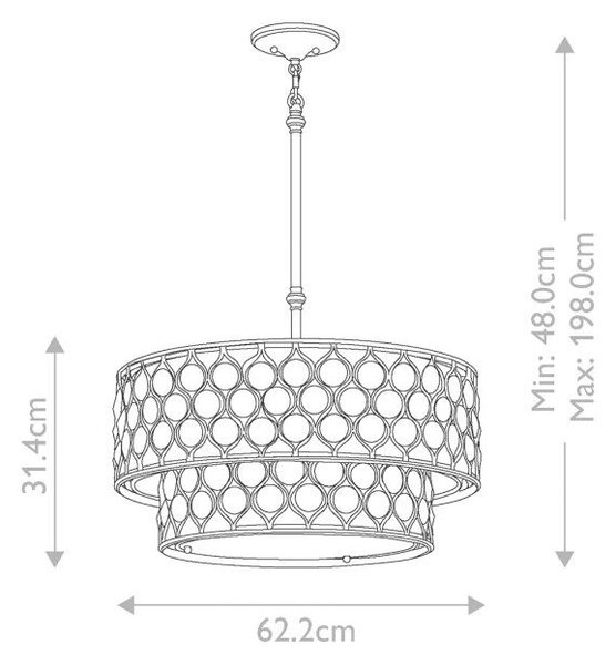 ZÁVESNÉ SVIETIDLO, 62.2/48 cm Elstead Lighting - Interiérové svietidlá