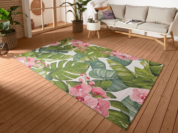 Hanse Home, Kusový koberec Flair 105615 Tropical Multicolored – na von aj na doma, 120x180, viacfarebná, chodba / predsieň