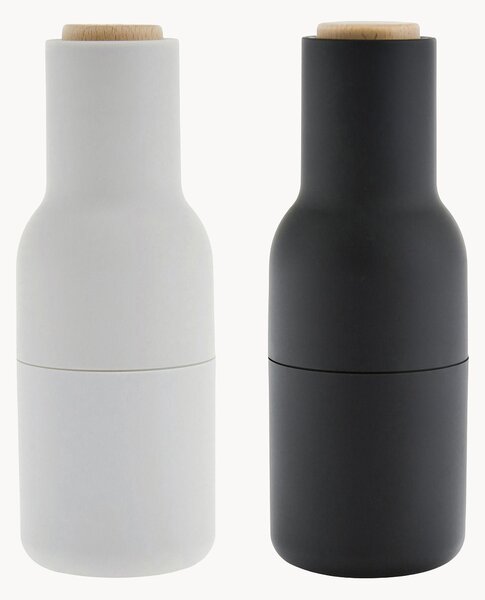 Mlynčeky na soľ a korenie's vrchnákmi z bukového dreva Bottle Grinder, 2 ks