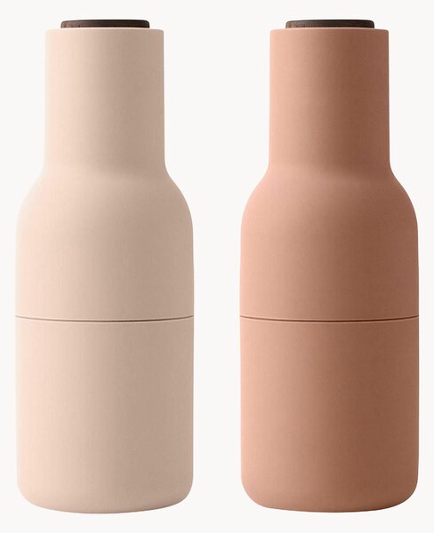 Mlynčeky na soľ a korenie's vrchnákmi z orechového dreva Bottle Grinder, 2 ks