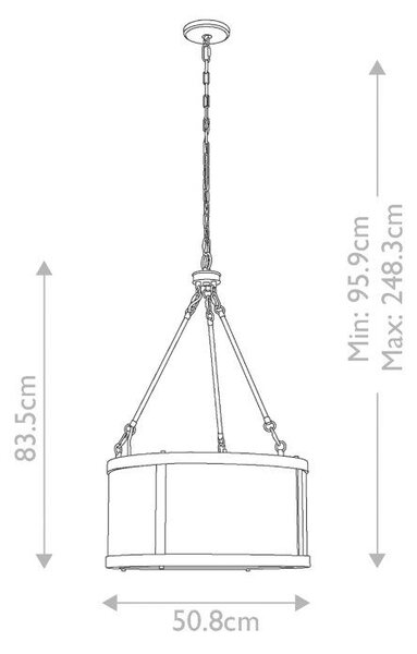ZÁVESNÉ SVIETIDLO, 50.8/95.9 cm Elstead Lighting - Interiérové svietidlá