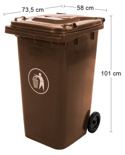 Popolnica Mulltonne 240 L - hnedá