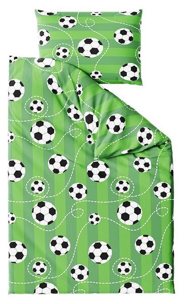 Polybavlnené obliečky FOOTBALL TIME POLY zelené Rozmer obliečky: 70 x 90 cm | 140 x 220 cm