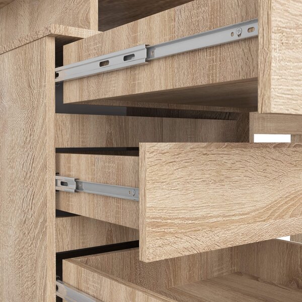 Ak furniture Volně stojící psací stůl CLP 135 cm dub sonoma