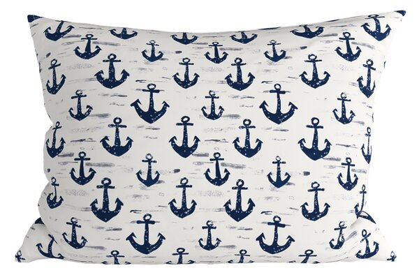 Polybavlnená obliečka na vankúš NAVYSTA POLY 70x90 cm, modro-biela