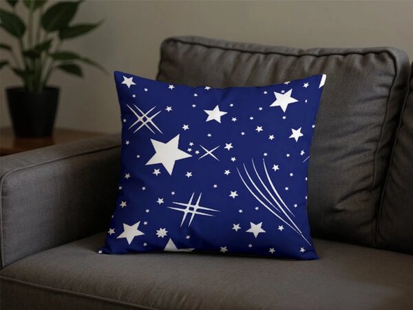 Polybavlnená obliečka na vankúš NIGHT SKY POLY 45x45 cm, modrá