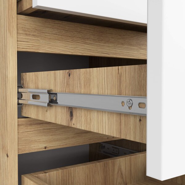 Ak furniture Komoda CL5 40 cm dub artisan/bílá