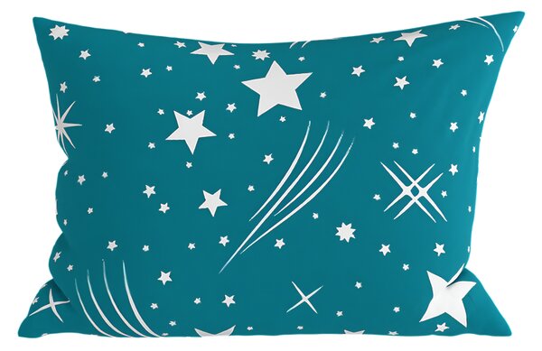 Polybavlnená obliečka na vankúš NIGHT SKY POLY 50x70 cm, tyrkysová