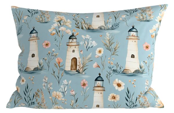 Polybavlnená obliečka na vankúš LIGHTHOUSE POLY 50x70 cm, modrá