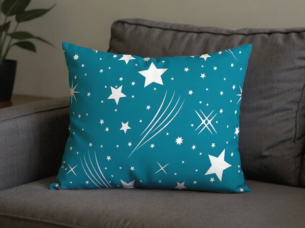 Polybavlnená obliečka na vankúš NIGHT SKY POLY 50x70 cm, tyrkysová