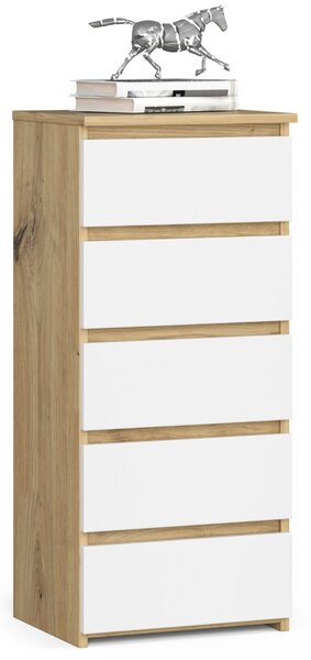 Ak furniture Komoda CL5 40 cm dub artisan/bílá