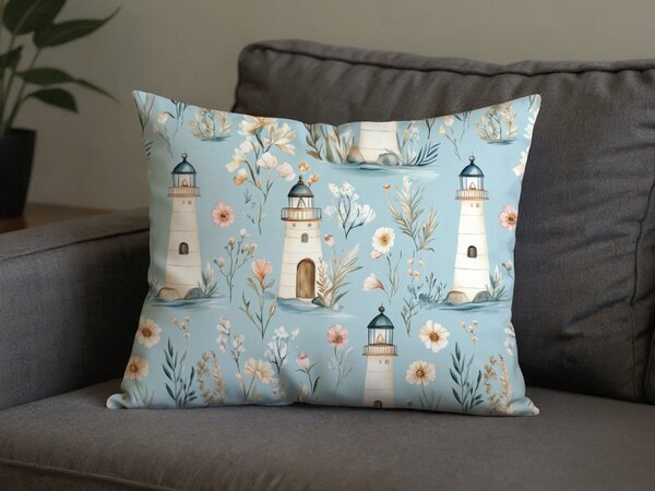Polybavlnená obliečka na vankúš LIGHTHOUSE POLY 50x70 cm, modrá