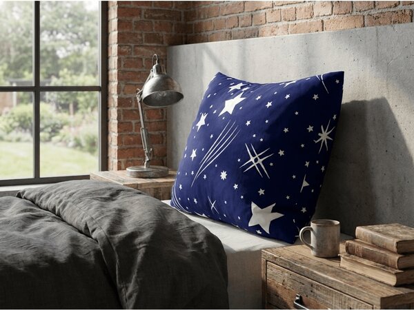 Polybavlnená obliečka na vankúš NIGHT SKY POLY 50x70 cm, modrá