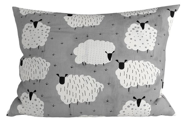 Polybavlnená obliečka na vankúš SHEEP POLY 70x90 cm, sivá