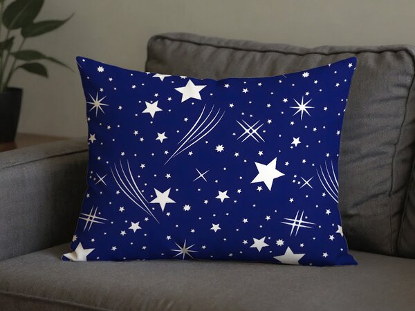 Polybavlnená obliečka na vankúš NIGHT SKY POLY 70x90 cm, modrá