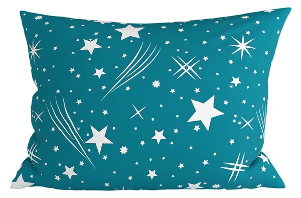 Polybavlnená obliečka na vankúš NIGHT SKY POLY 70x90 cm, tyrkysová