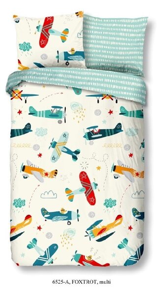 Detské bavlnené obliečky Good Morning Airplane, 140 x 200 cm