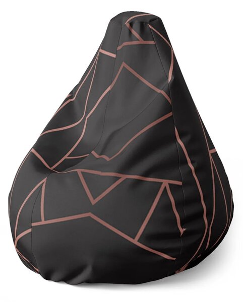 Sablio Sedací vak Pear Ružové obrazce - 70 x 95 x 15 cm