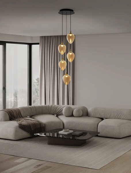 Minimalistický luster Nali 5 Zlatá