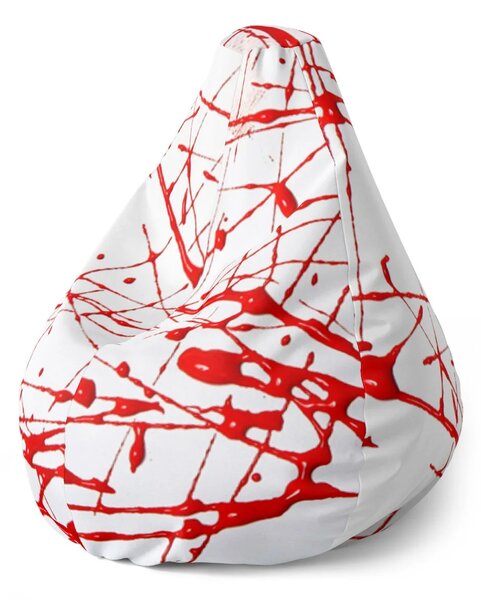 Sablio Sedací vak Pear Krvavé škvrny - 70 x 95 x 15 cm