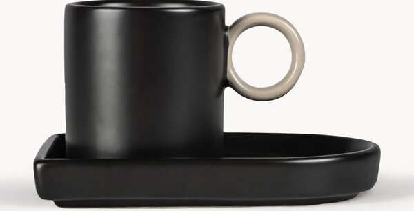 Porcelánová šálka na espresso's podšálkou Niki, 2 ks