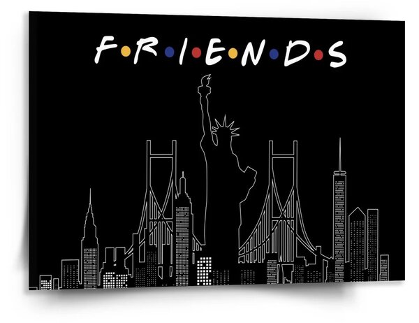 Sablio Obraz Seriál Priatelia FRIENDS Obrysy - 150x110 cm