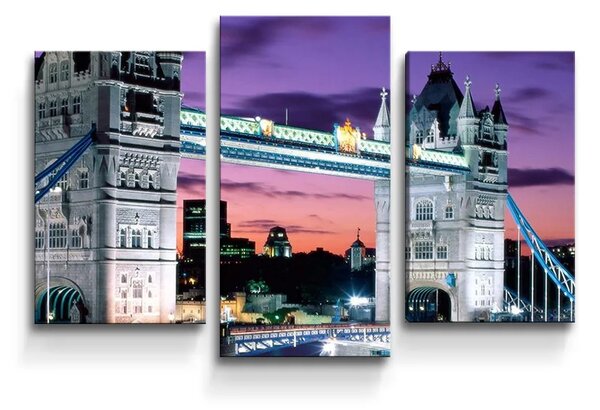 Sablio Obraz - 3-dílný Tower Bridge - 75x50 cm