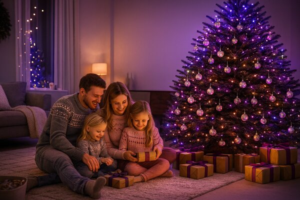 8720169246621 PHILIPS HUE White and Color Ambiance Festavia string lights - vianočná svetelná reťaz 250 LED 20m 2000-6500K+RGB IP44/IP54 čierna