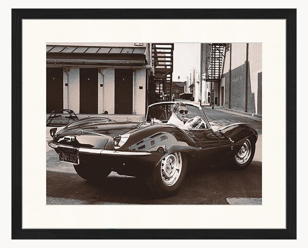 Fotografia v ráme Steve McQueen in His Jaguar