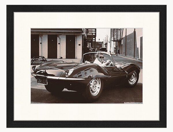 Fotografia v ráme Steve McQueen in His Jaguar